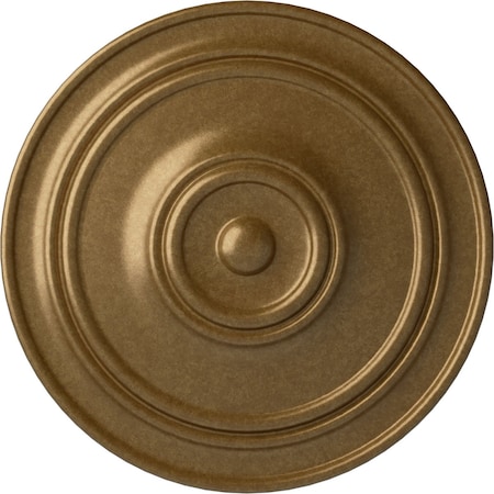 Ekena Millwork Classic Ceiling Medallion (For Canopies up to 5 1/2"), Hand-Painted Pale Gold, 21 7/8"OD x 2 3/8"P CM22CLPAS
